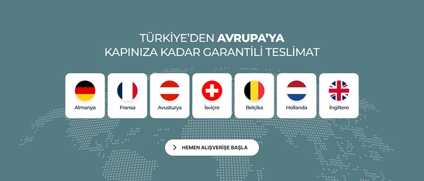 Medusa Home ile Türkiye'den Avrupa'ya Kapınıza kadar garantili teslimat.