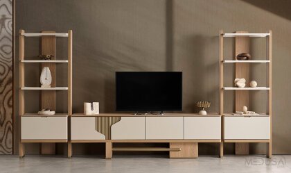 Medusa Home - Ada Meşe Tv Ünitesi Set