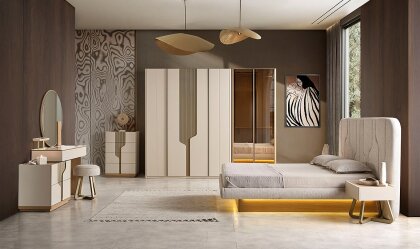 Medusa Home - Ada Meşe Yatak Odası