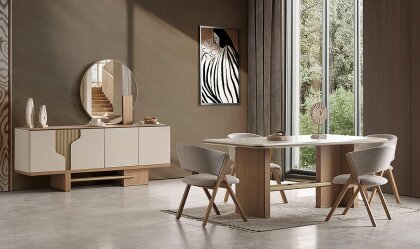 Medusa Home - Ada Meşe Yemek Odası
