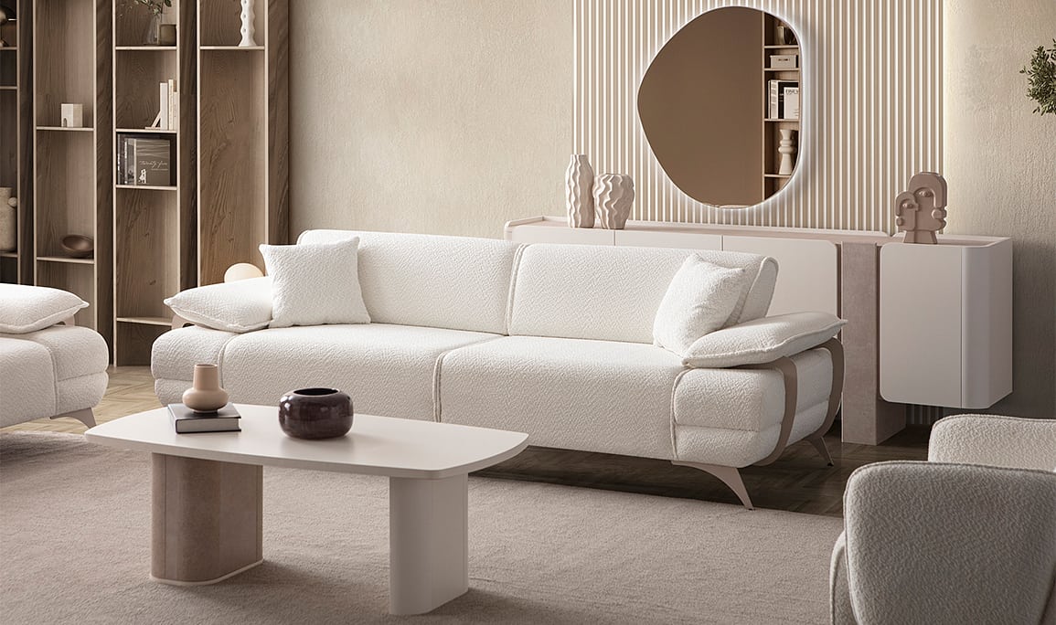Medusa Home Mobilya - Afro Üçlü Koltuk