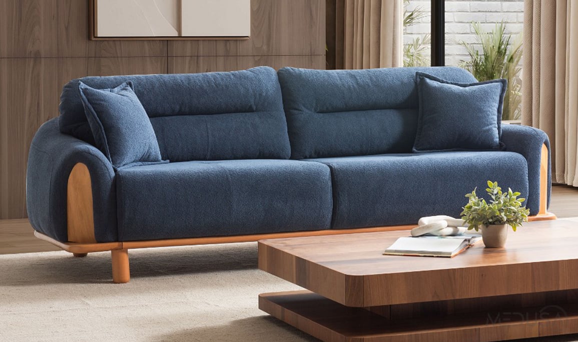 Medusa Home Mobilya - Alaçam Wood Üçlü Koltuk