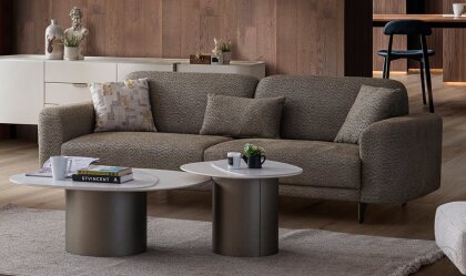 Medusa Home - Alessa Kahve Üçlü Koltuk
