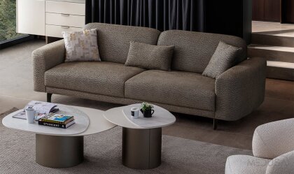 Medusa Home Mobilya - Alessa Kahve Üçlü Koltuk