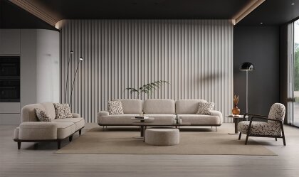 Medusa Home Mobilya - Alpha Koltuk Takımı 4+3+1 - Modern Koltuk Takımları