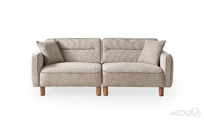 Medusa Home - Altura Ahşap Üçlü Koltuk