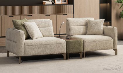 Medusa Home - Altura Ara Sehpalı Üçlü Koltuk