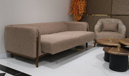 Medusa Home Mobilya - Ares Kahve Üçlü Koltuk