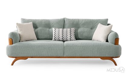 Medusa Home - Arin Mint Yeşili Üçlü Koltuk