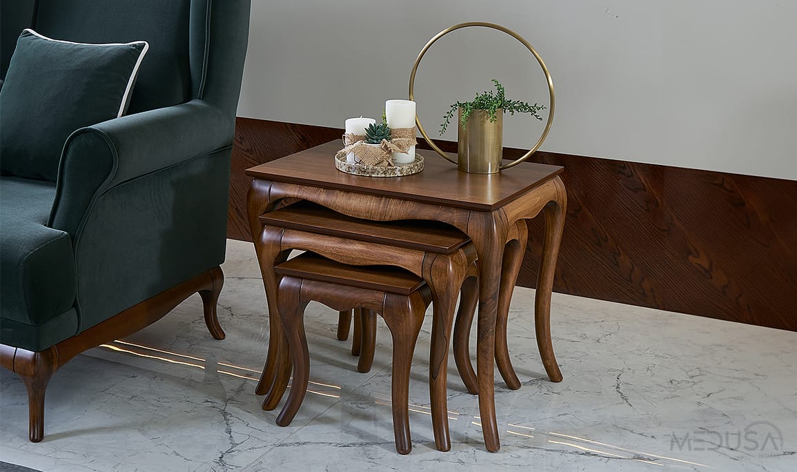 Medusa Home Mobilya - Art Walnut Zigon Sehpa