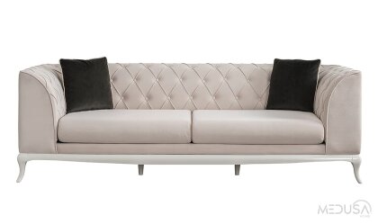 Medusa Home - Art White Üçlü Koltuk
