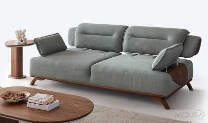 Medusa Home Mobilya - Artemis Yeşil Üçlü Koltuk