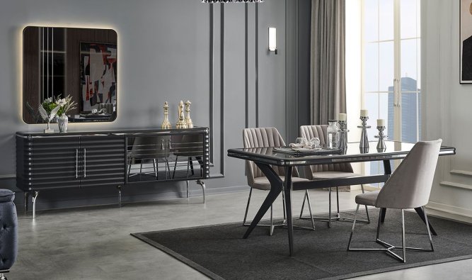Medusa Home Mobilya - Asel Antrasit Düğün Paketi
