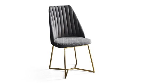 Medusa Home - Asel Beyaz Sandalye Metal Ayaklı