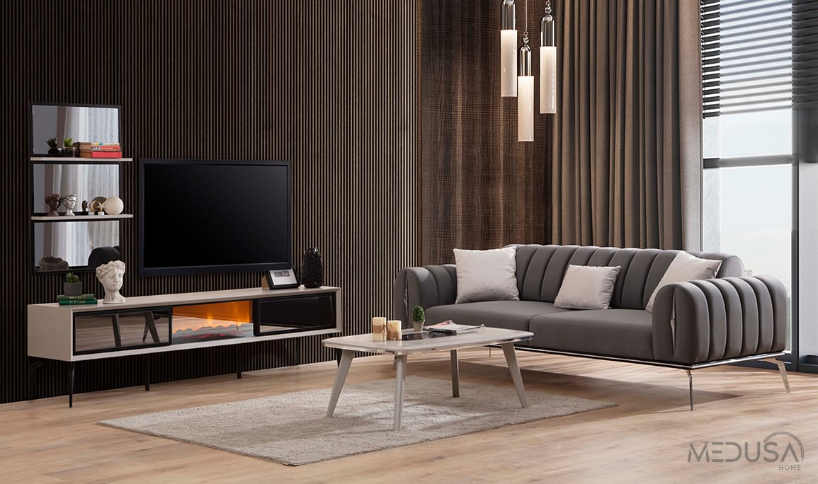 Medusa Home Mobilya - Asia Şömineli Tv Ünitesi