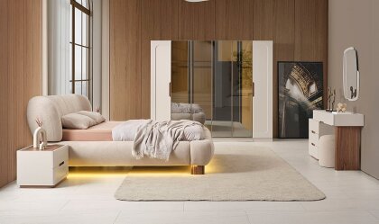 Medusa Home Mobilya - Aspera Ceviz Yatak Odası - Modern Yatak Odası