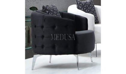 Medusa Home - Aston Siyah Berjer