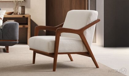 Medusa Home - Asya Beyaz Berjer