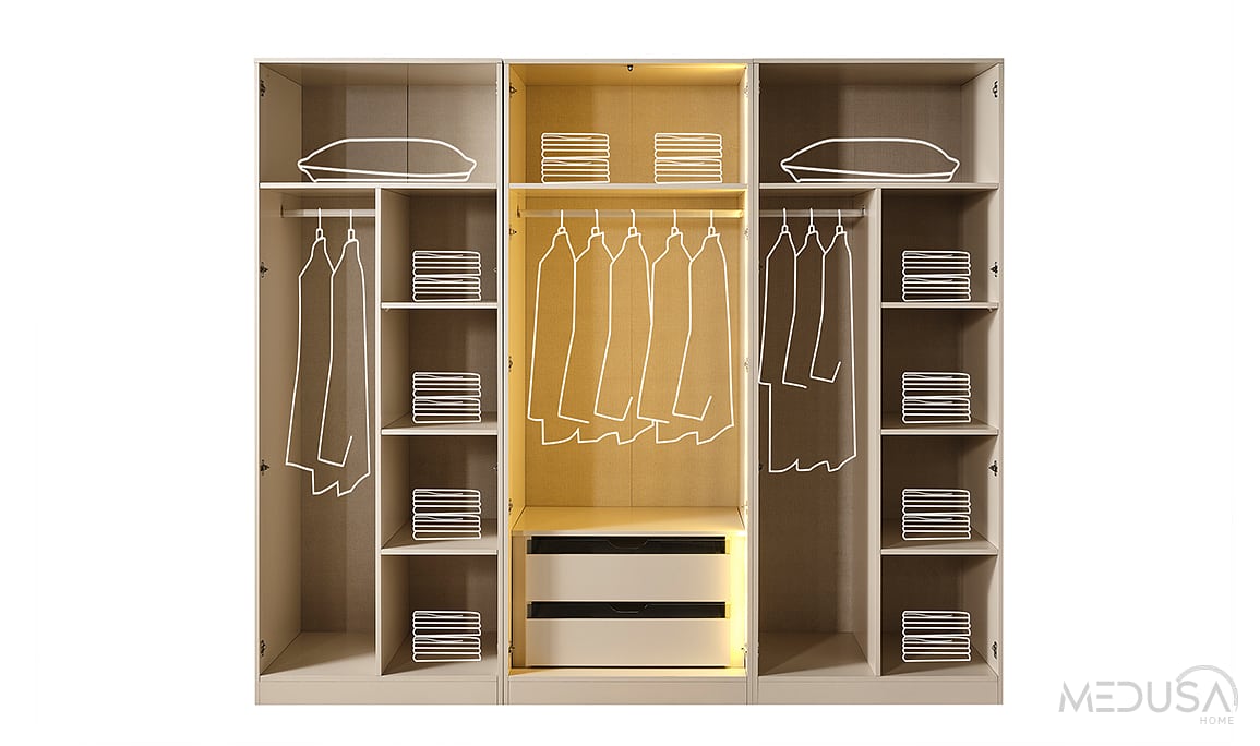 Medusa Home Mobilya - Aule 6 Kapılı Gardırop