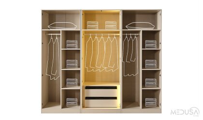 Medusa Home Mobilya - Aule 6 Kapılı Gardırop