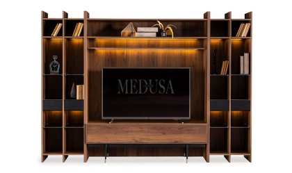 Medusa Home - Aureo Tv Ünitesi + Kitaplık Set