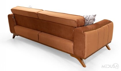 Medusa Home Mobilya - Aurex Tarçın Üçlü Koltuk