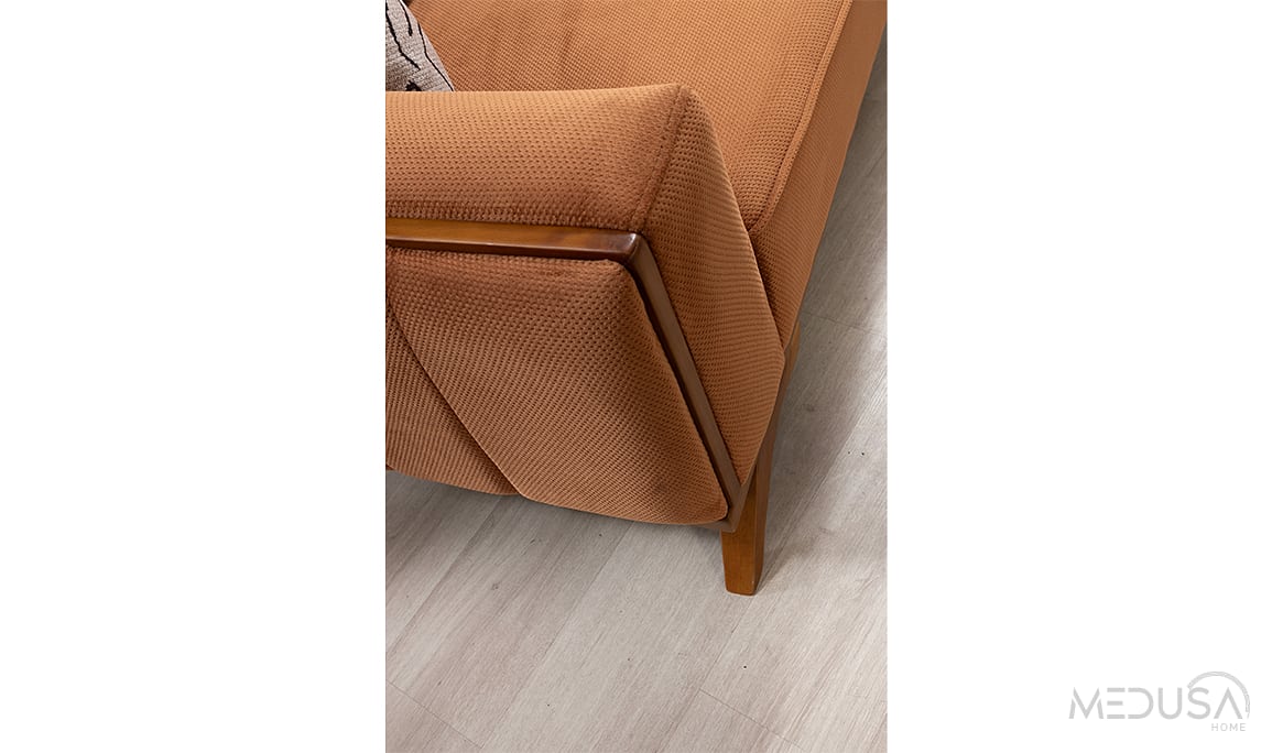 Medusa Home Mobilya - Aurex Tarçın Üçlü Koltuk