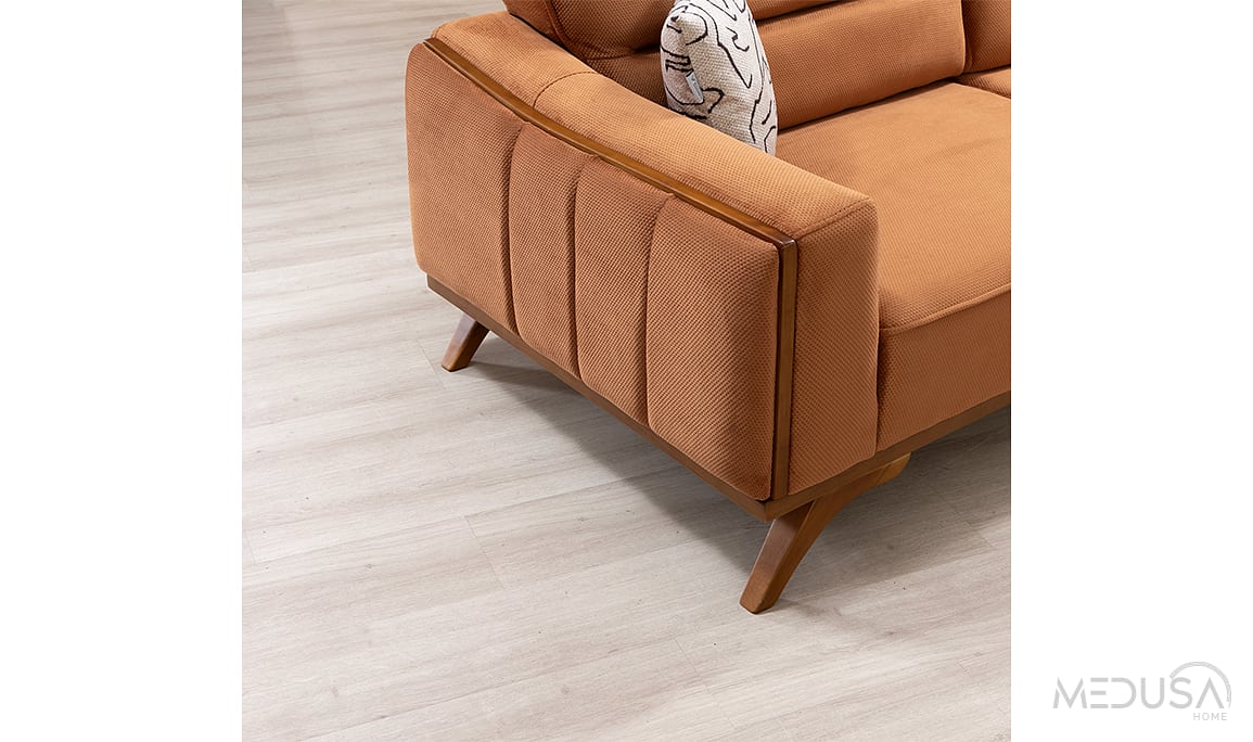 Medusa Home Mobilya - Aurex Tarçın Üçlü Koltuk