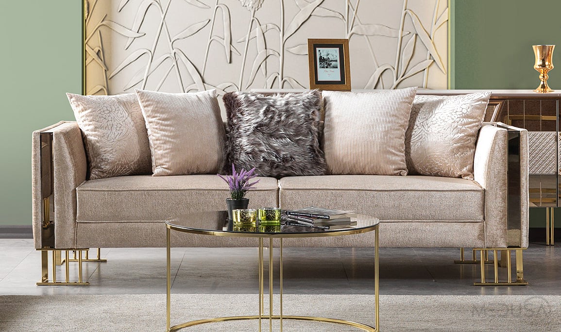 Medusa Home Mobilya - Bahar Luxury Vizon Üçlü Koltuk