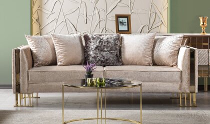 Medusa Home Mobilya - Bahar Luxury Vizon Üçlü Koltuk