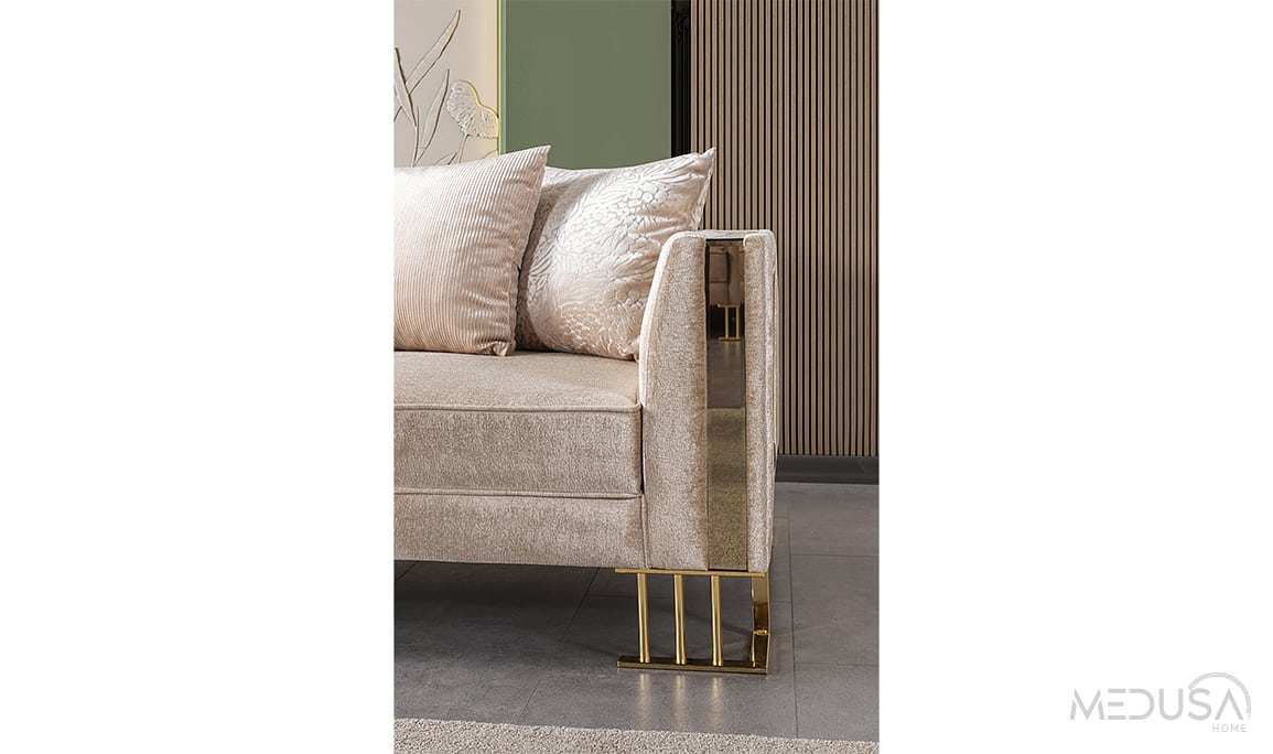 Medusa Home Mobilya - Bahar Luxury Vizon Üçlü Koltuk