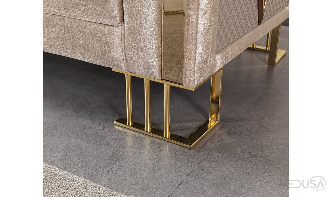 Medusa Home Mobilya - Bahar Luxury Vizon Üçlü Koltuk