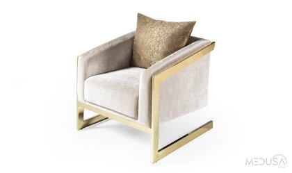 Medusa Home Mobilya - Bella Gold Berjer