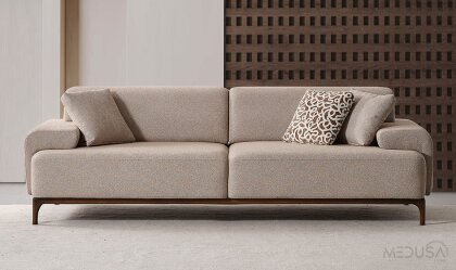 Medusa Home - Best Bej Üçlü Koltuk