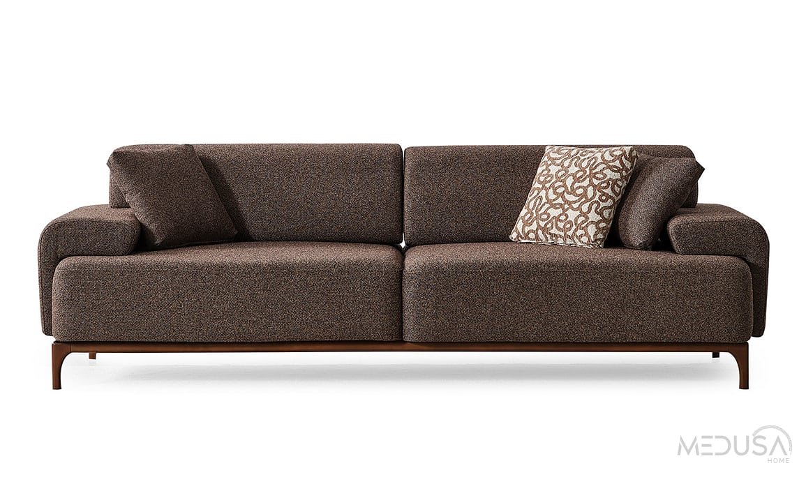 Medusa Home Mobilya - Best Kahve Üçlü Koltuk