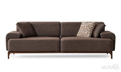 Medusa Home Mobilya - Best Kahve Üçlü Koltuk