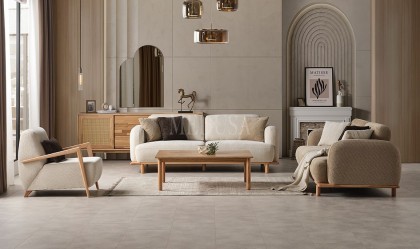 Medusa Home - Bohem Ahşap Koltuk Takımı
