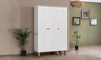 Medusa Home - Boho 3 Kapaklı Gardırop