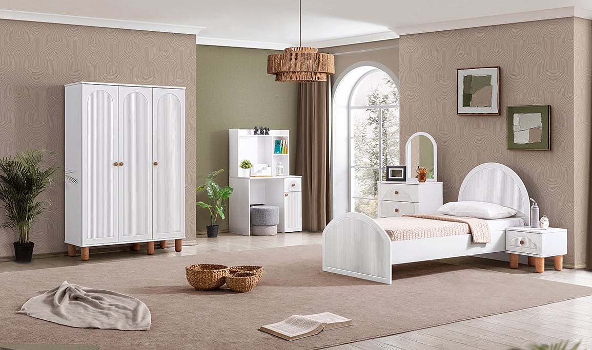 Medusa Home Mobilya - Boho 3 Kapaklı Genç Odası