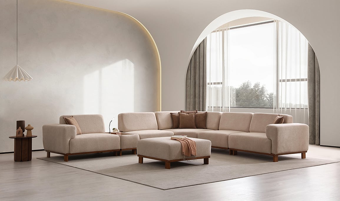Medusa Home Mobilya - Boston Ayaklı Köşe Takımı 375x330