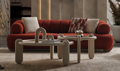 Medusa Home - Brio Kırmızı Üçlü Koltuk
