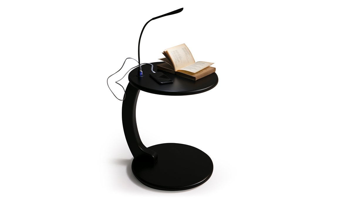 Medusa Home Mobilya - Button Black Yan Sehpa