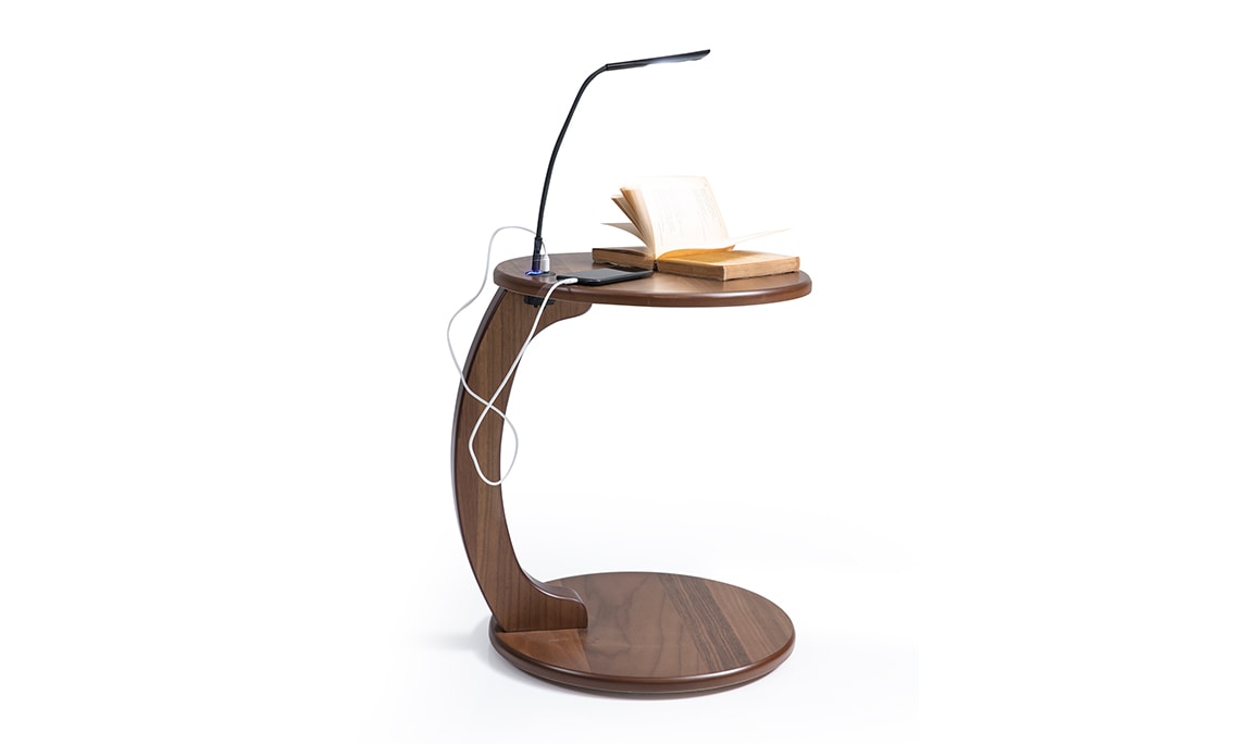 Medusa Home Mobilya - Button Walnut Yan Sehpa