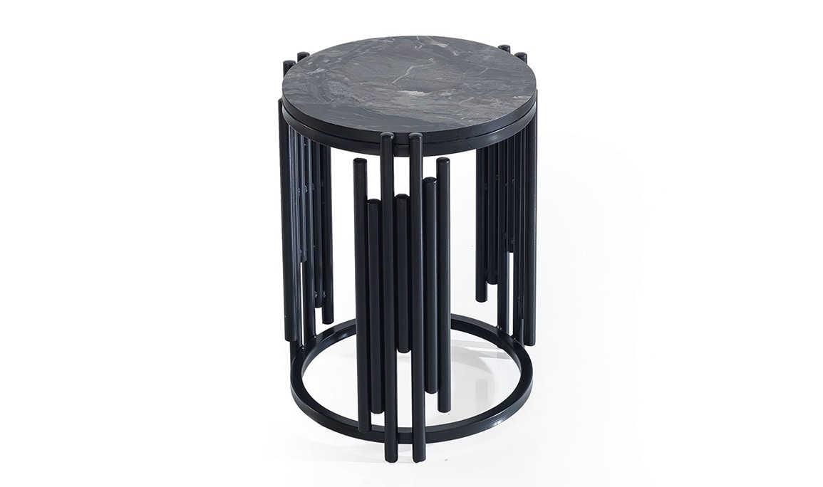 Medusa Home Mobilya - Buzzy Black Yan Sehpa
