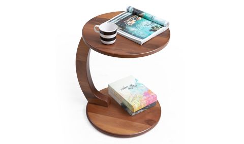 Medusa Home - C Walnut Yan Sehpa