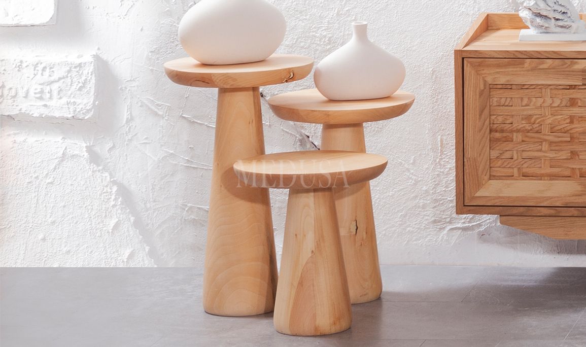 Cardiff Ahşap Zigon Sehpa Medusa Home