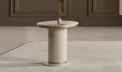 Medusa Home Mobilya - Cartier Krem Sehpa Seti
