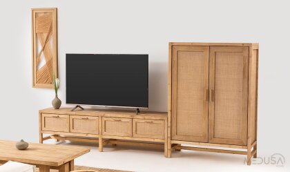Medusa Home - Casablanca Ladin Tv Sehpası + Şaraplık