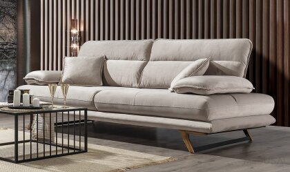 Medusa Home - Cathedra Beyaz Üçlü Koltuk