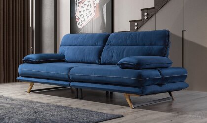 Medusa Home - Cathedra Mavi Üçlü Koltuk